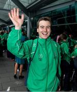 21 July 2015; Team Ireland’s Colm Monahan, a member of Ballincollig Special Olympics Club, from Ballincollig, Co Cork, ahead of departing for the Special Olympics World Summer Games in Los Angeles, United States. Terminal 2, Dublin Airport, Dublin. Picture credit: Ray McManus / SPORTSFILE