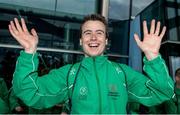 21 July 2015; Team Ireland’s Colm Monahan, a member of Ballincollig Special Olympics Club, from Ballincollig, Co Cork,  ahead of departing for the Special Olympics World Summer Games in Los Angeles, United States. Terminal 2, Dublin Airport, Dublin. Picture credit: Ray McManus / SPORTSFILE