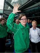 21 July 2015; Team Ireland’s Rachel Ryan, a member of Ormond Special Olympics Club, from Templemore, Co Tipperary, ahead of departing for the Special Olympics World Summer Games in Los Angeles, United States. Terminal 2, Dublin Airport, Dublin. Picture credit: Ray McManus / SPORTSFILE