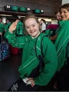 21 July 2015; Team Ireland’s Dearbhail Savage, a member of Saddle and Reins Special Olympics Club, from Mowhan, Co Armagh, ahead of departing for the Special Olympics World Summer Games in Los Angeles, United States. Terminal 2, Dublin Airport, Dublin. Picture credit: Ray McManus / SPORTSFILE