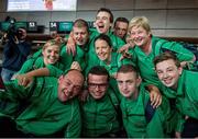 21 July 2015; Team Ireland athletes and coaches ahead of departing for the Special Olympics World Summer Games in Los Angeles, United States. Terminal 2, Dublin Airport, Dublin. Picture credit: Ray McManus / SPORTSFILE