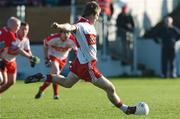 26 October 2008; Eric McCormack, Eire Og, scores the first goal against Palatine from the penalty spot. Carlow Senior Football Final Replay, Eire Og v Palatine, Dr Cullen Park, Carlow. Picture credit: Maurice Doyle / SPORTSFILE