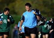 28 October 2008; Donncha O'Callaghan arrives for Ireland rugby squad training. University of Limerick, Limerick. Picture credit: Pat Murphy / SPORTSFILE