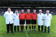 28 September 2008; Referee John Sexton, centre, with his umpires and linesmen ahead of the game. Cork County Senior Hurling Final, Sarsfields v Bride Rovers, Pairc Ui Chaoimh, Cork. Picture credit: Pat Murphy / SPORTSFILE