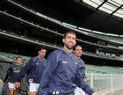 28 October 2008; Joe McMahon, Tyrone, Paul Finlay, Monaghan, right, Aidan O'Mahony, Kerry, and Tom Parsons, Mayo, make their way on to the pitch for an Ireland International Rules training session. 2008 International Rules tour, Melbourne Cricket Ground, Melbourne, Auatralia. Picture credit: Ray McManus / SPORTSFILE