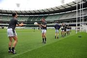 28 October 2008; Members of the squad including Paul Finlay, Monaghan, left, and captain Sean Cavanagh, Tyrone, during an Ireland International Rules training session. 2008 International Rules tour, Melbourne Cricket Ground, Melbourne, Auatralia. Picture credit: Ray McManus / SPORTSFILE