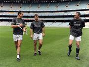 28 October 2008; Finian Hanley, Galway, Bryan Cullen, Dublin, and Kieran Donaghy, Kerry, leave the field after an Ireland International Rules training session. 2008 International Rules tour, Melbourne Cricket Ground, Melbourne, Auatralia. Picture credit: Ray McManus / SPORTSFILE