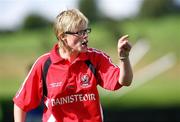 31 August 2008; Derry joint manager, Mary Joe Walls, on the sideline. TG4 All-Ireland Ladies Junior Football Championship Semi-Final, Antrim v Derry, O'Rahilly Park, Mullaghbawn, Co. Armagh. Picture credit: Oliver McVeigh / SPORTSFILE