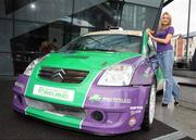 29 October 2008; Model Angela Duggan with a Citroen C2 WRC during the Launch of Rally Ireland 2009 which replaces the Monte Carlo rally as the first event of the 2009 WRC Championship. Strandhill, Sligo. Picture credit: Pat Murphy / SPORTSFILE
