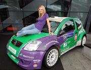 29 October 2008; Model Angela Duggan with a Citroen C2 WRC during the Launch of Rally Ireland 2009 which replaces the Monte Carlo rally as the first event of the 2009 WRC Championship. Strandhill, Sligo. Picture credit: Pat Murphy / SPORTSFILE