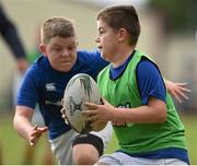 22 July 2015; Leinster rugby players Cathal Marsh and Josh Van Der Flier visited the Bank of Ireland Summer Camp in Tullow RFC to meet with young players. Tullow RFC - Blackgate, Tullow, Co. Carlow. Picture credit: Matt Browne / SPORTSFILE