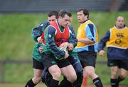 30 October 2008; Cian Healy is tackled by Shane Jennings during Ireland rugby squad training. University of Limerick, Limerick. Picture credit: Matt Browne / SPORTSFILE