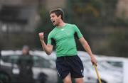 30 October 2008; John Jermyn, Ireland, celebrates after scoring his side's equalizing goal. Senior Men's Hockey International, Ireland v Argentina. Pembroke Wanderers Hockey Club, Serpentine Avenue, Ballsbridge, Dublin. Picture credit: Stephen McCarthy / SPORTSFILE