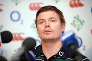 30 October 2008; Ireland's Brian O'Driscoll speaking during a media conference. Castletroy Park Hotel, Limerick. Picture credit: Matt Browne / SPORTSFILE