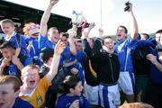28 September 2008; St Gall's players celebrate with the cup after the game. Antrim County Senior Football Final, St Gall's v Lamh Dhearg, Casement Park, Belfast, Co. Antrim. Picture credit: Oliver McVeigh / SPORTSFILE