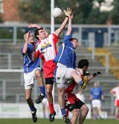 28 September 2008; Anthony Healy and Terry O'Neill, St Gall's, in action against Brendan Herron, Lamh Dhearg. Antrim County Senior Football Final, St Gall's v Lamh Dhearg, Casement Park, Belfast, Co. Antrim. Picture credit: Oliver McVeigh / SPORTSFILE