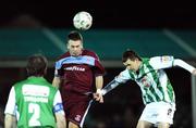 31 October 2008; Ross Gaynor, Cobh Ramblers, in action against Alan Cawley, Bray Wanderers. eircom League Premier Division, Bray Wanderers v Cobh Ramblers, Carlisle Grounds, Bray. Picture credit: David Maher / SPORTSFILE
