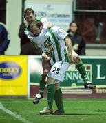 31 October 2008; Aidan O'Keeffe, right, Bray Wanderers, celebrates after scoring his side's second goal with team-mate Ger Rowe. eircom League Premier Division, Bray Wanderers v Cobh Ramblers, Carlisle Grounds, Bray. Picture credit: David Maher / SPORTSFILE
