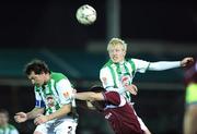 31 October 2008; Derek Foran, right, and Colm Tresson, Bray Wanderers, in action against Ross Gaynor, Cobh Ramblers. eircom League Premier Division, Bray Wanderers v Cobh Ramblers, Carlisle Grounds, Bray. Picture credit: David Maher / SPORTSFILE