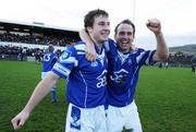 2 November 2008; Daniel Graham, left, and Paul O'Donnell, Cavan Gaels, celebrate at the end of the game. AIB Ulster Senior Club Football Championship Quarter-Final, St Gall's v Cavan Gaels, Casement Park, Belfast, Co. Antrim. Photo by Sportsfile