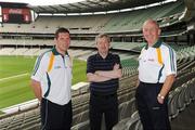30 October 2008; Ard Stiurthoir of the GAA Paraic Duffy with Irish manager Sean Boylan and Irish captain Sean Cavanagh at the captains and managers press conference in advance of the second test. International Rules Series, Australia v Ireland, Melbourne Cricket Ground, Melbourne, Australia. Picture credit: Ray McManus / SPORTSFILE