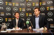 30 October 2008; Chairman of the Football Selection Committee Jack O'Connor, left, and GPA Chief Executive Dessie Farrell during the announcement of the OPEL GPA team of the year in football. Jury's Croke Park Hotel, Dublin. Picture credit: Brendan Moran / SPORTSFILE