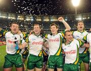 31 October 2008; Ireland players including Aidan O'Mahony, Ciaran McKeever, Michael Meehan, John Miskella and Finian Hanley celebrate victory. Toyota International Rules Series, Australia v Ireland, Melbourne Cricket Ground, Melbourne, Australia. Picture credit: Ray McManus / SPORTSFILE