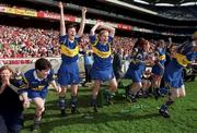 3 September 2000; Tipperary players celebrate during the All-Ireland Senior Camogie Championship Final match between Tipperary and Cork at Croke Park in Dublin. Photo by Pat Murphy/Sportsfile