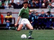 25 June 1990; David O'Leary of Republic of Ireland the FIFA World Cup 1990 Round of 16 match between Republic of Ireland and Romania at the Stadio Luigi Ferraris in Genoa, Italy. Photo by Ray McManus/Sportsfile