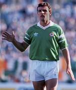 25 June 1990; Kevin Moran of Republic of Ireland the FIFA World Cup 1990 Round of 16 match between Republic of Ireland and Romania at the Stadio Luigi Ferraris in Genoa, Italy. Photo by Ray McManus/Sportsfile