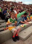 10 September 2000; Young Offaly supporter Daniel Guinan, 5 years old, during the All-Ireland Senior Hurling Championship Final match between Kilkenny and Offaly at Croke Park in Dublin. Photo by Ray McManus/Sportsfile