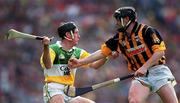 10 September 2000; Brian Whelahan of Offaly in action against Peter Barry of Kilkenny during the All-Ireland Senior Hurling Championship Final match between Kilkenny and Offaly at Croke Park in Dublin. Photo by Ray McManus/Sportsfile
