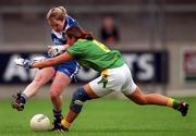 9 September 2000; Claire Ryan of Waterford in action against Anne Marie Dennehy of Meath during the All-Ireland Senior Ladies Football Championship Semi- Final match between Waterford and Meath at Parnell Park in Dublin. Photo by Aoife Rice/Sportsfile
