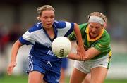 9 September 2000;  Niamh Barry of Waterford in action against Patricia McNeilis of Meath during the All-Ireland Senior Ladies Football Championship Semi- Final match between Waterford and Meath at Parnell Park in Dublin. Photo by Aoife Rice/Sportsfile