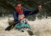 9 September 2000; Michelle Barry, competing in  the Womens Senior Section of the Liffey Descent at the Strawberry Beds in Dublin. Photo by Aoife Rice/Sportsfile