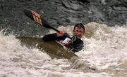 9 September 2000; Nicholas Daniels, competing in the Masters Racing Section of the Liffey Descent at the Strawberry Beds in Dublin. Photo by Aoife Rice/Sportsfile