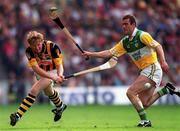 10 September 2000; John Power of Kilkenny in action against Kevin Martin of Offaly during the All-Ireland Senior Hurling Championship Final match between Kilkenny and Offaly at Croke Park in Dublin. Photo by Aoife Rice/Sportsfile