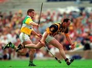 10 September 2000; Andy Comerford of Kilkenny in action against Michael Duignan of Offaly during the All-Ireland Senior Hurling Championship Final match between Kilkenny and Offaly at Croke Park in Dublin. Photo by Damien Eagers/Sportsfile