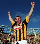 10 September 2000; Noel Hickey of Kilkenny celebrates on Hill 16 after the All-Ireland Senior Hurling Championship Final match between Kilkenny and Offaly at Croke Park in Dublin. Photo by Ray McManus/Sportsfile