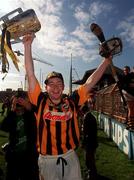 10 September 2000; Peter Barry of Kilkenny celebrates with the Liam MacCarthy Cup after the All-Ireland Senior Hurling Championship Final match between Kilkenny and Offaly at Croke Park in Dublin. Photo by Ray McManus/Sportsfile