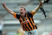 10 September 2000; Peter Barry of Kilkenny celebrates following the All-Ireland Senior Hurling Championship Final match between Kilkenny and Offaly at Croke Park in Dublin. Photo by Ray McManus/Sportsfile