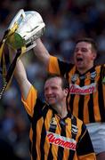 10 September 2000; Kilkenny captain Willie O'Connor lifts the Liam MacCarthy Cup after the All-Ireland Senior Hurling Championship Final match between Kilkenny and Offaly at Croke Park in Dublin. Photo by Ray McManus/Sportsfile
