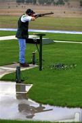 16 September 2000; Ireland's Derek Burnett in action during the Men's Trap Qualification. Cecil Park Shooting Centre, Sydney West, Australia. Photo by Brendan Moran/Sportsfile