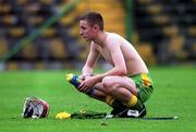 17 September 2000; A dejected John Gleeson, Meath pictured after the All-Ireland Minor B Hurling Championship Final match between Kerry and Meath at Semple Stadium in Thurles, Tipperary. Photo by Ray McManus/Sportsfile
