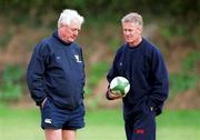 20 September 2000; Leinster coach Matt Williams, right and assistant coach Alan Gaffney during a Leinster Rugby training session at at Old Belvedere RFC on Anglesea Road in Dublin. Photo by Matt Browne/Sportsfile
