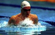 18 September 2000; Ireland's Andrew Bree in action during the Men's 200m Freestyle Heats. Aquatic Centre, Sydney Olympic Park. Homebush Bay, Sydney, Australia Photo by Brendan Moran/Sportsfile