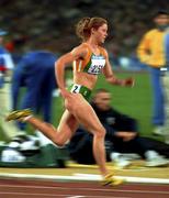 22 September 2000; Ireland's Karen Shinkins in action during the heats of the Women's 400m. Stadium Australia, Sydney Olympic Park. Homebush Bay, Sydney, Australia. Photo by Brendan Moran/Sportsfile