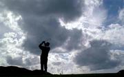 23 September 2000; Willie Buckley of Beech Park watches his drive at the 11th during the Bulmers Jimmy Bruen Shield Final at Lahinch Golf Course, Lahinch in Clare. Photo by Ray McManus/Sportsfile
