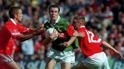 24 September 2000: Alan Burke of Mayo in action against Cork during the All Ireland Minor Football Championship Final match between Cork and Mayo at Croke Park in Dublin. Photo by Ray McManus/Sportsfile
