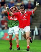 24 September 2000: Mark O'Connell of Cork celebrates after scoring his side's first goal of the game during the All Ireland Minor Football Championship Final match between Cork and Mayo at Croke Park in Dublin. Photo by Ray McManus/Sportsfile